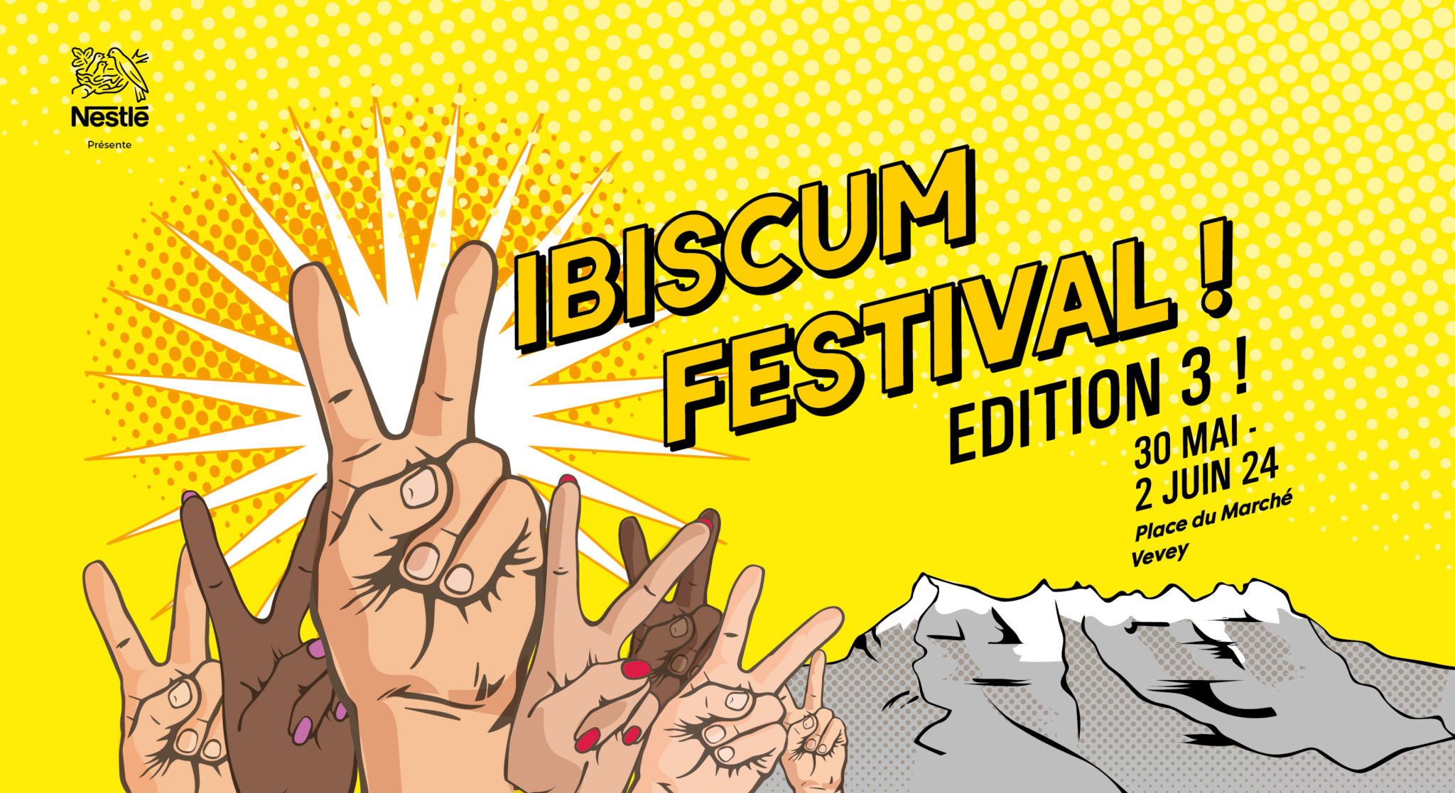 Affiche du Vibiscum festival édition 3 du 30 mai au 2 juin 2024